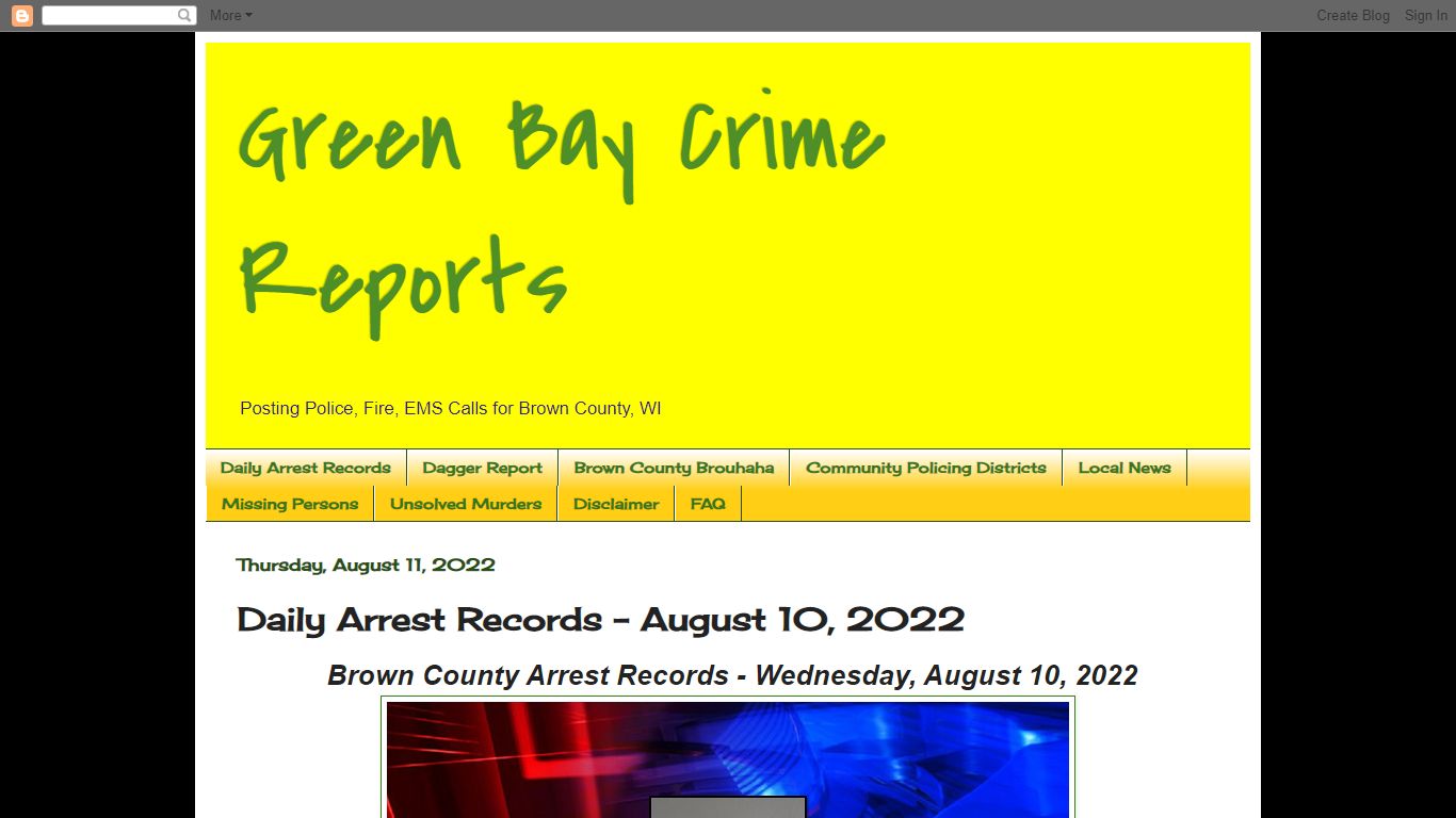 Green Bay Crime Reports: Daily Arrest Records - August 10, 2022